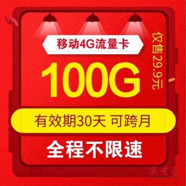 标签移动19元100g流量卡