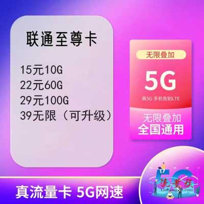 联通流量至尊卡(物联版)资费详细